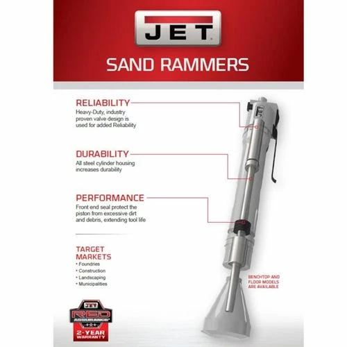 JET Tools JET JCT-1600 Benchtop Sand Rammer 550600 6 JET Tools JET JCT-1600 Benchtop Sand Rammer 550600 - Image 4