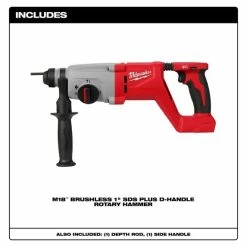 Metabo Tools Milwaukee M18™ Brushless 1” SDS Plus D-Handle Rotary Hammer 2613-20 -Freud Diablo Blades Shop 2613 20 2