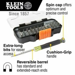 Klein Tools Klein All-in-1 Precision Screwdriver Set With Case 32717 -Freud Diablo Blades Shop 32717 callout1 b