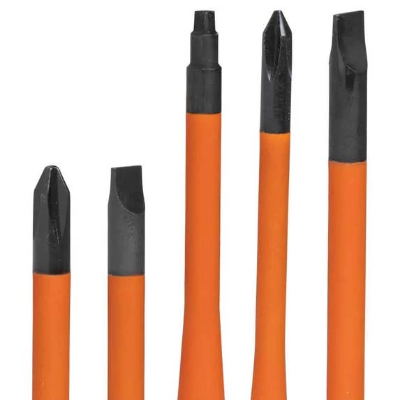 Klein Tools Klein 6-Piece Slim-Tip 1000V Insulated Screwdriver Set 33736INS 4 Klein Tools Klein 6-Piece Slim-Tip 1000V Insulated Screwdriver Set 33736INS - Image 2