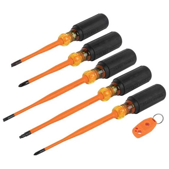 Klein Tools Klein 6-Piece Slim-Tip 1000V Insulated Screwdriver Set 33736INS 3 Klein Tools Klein 6-Piece Slim-Tip 1000V Insulated Screwdriver Set 33736INS