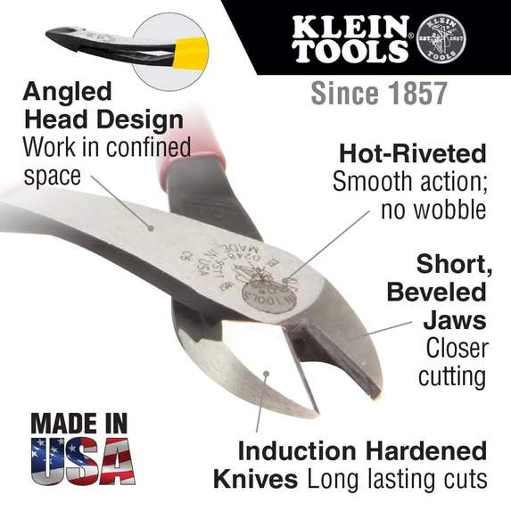 Klein Tools American Legacy Diagonal Plier And Klein-Kurve® Wire Stripper / Cutter 94156 9 Klein Tools American Legacy Diagonal Plier And Klein-Kurve® Wire Stripper / Cutter 94156 - Image 7