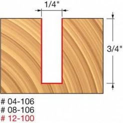 Freud Diablo Blades Freud 1/4" Double Flute Straight Bit 04-106