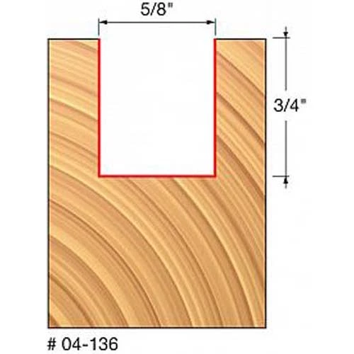 Freud Diablo Blades Freud 5/8" Double Flute Straight Bit 04-136 3 Freud Diablo Blades Freud 5/8" Double Flute Straight Bit 04-136