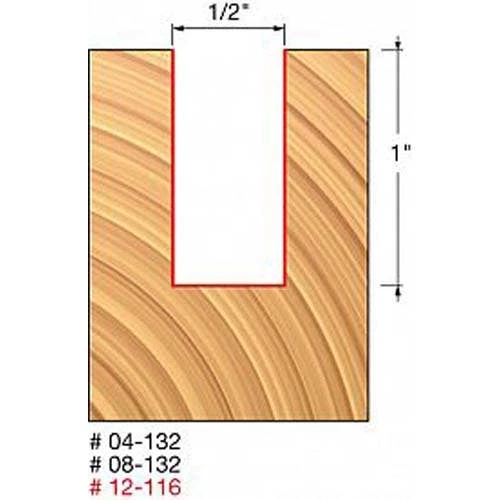 Freud Diablo Blades Freud 1/2" Double Flute Straight Bit (Double Grind) 12-116 3 Freud Diablo Blades Freud 1/2" Double Flute Straight Bit (Double Grind) 12-116