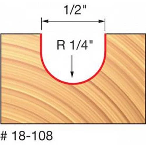 Freud Diablo Blades Freud 1/4" Round Nose Bit 18-108 3 Freud Diablo Blades Freud 1/4" Round Nose Bit 18-108