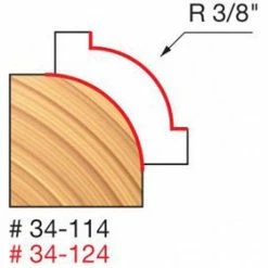 Freud Diablo Blades Freud 3/8" Rounding Over Router Bit (Quadra Cut) 34-114