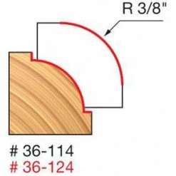 Freud Diablo Blades Freud 3/8" Beading Router Bit (Quadra Cut) 36-114