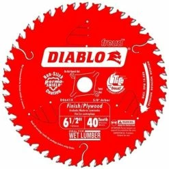 Freud Diablo Blades Freud Diablo 6-1/2" X 40 Tooth Finish/Plywood Trim Saw Blade D0641X