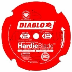 Freud Diablo Blades Freud Diablo 7-1/4" X 4 Tooth (PCD) Fiber Cement HardieBlade D0704DH