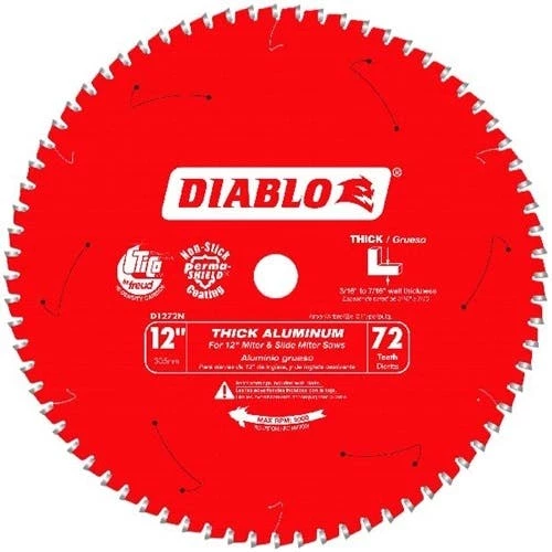 Freud Diablo Blades Freud Diablo 12" 72 Tooth Aluminum Cutting Saw Blade D1272N 3 Freud Diablo Blades Freud Diablo 12" 72 Tooth Aluminum Cutting Saw Blade D1272N