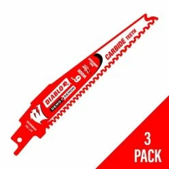Freud Diablo Blades Freud Diablo 6" Demo Demon 5/7 TPI Carbide Reciprocating Saw Blade (3 Pack) DS0606CWS3