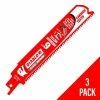 Freud Diablo Blades Freud Diablo 6" Steel Demon Medium Metal 10 TPI Carbide Reciprocating Saw Blade (3 Pack) DS0610CF3