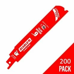 Freud Diablo Blades Freud Diablo 6" Steel Demon (Auto Demo) Medium Bi-Metal 14/18 TPI Reciprocating Saw Blade (200 Pack) DS0614WBF200