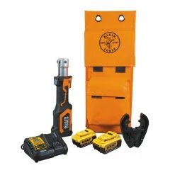 Klein Tools Klein 20V Dewalt Cordless Crimper W/ BG Die & D3 Groove 4.0 AH Battery BAT207T14H