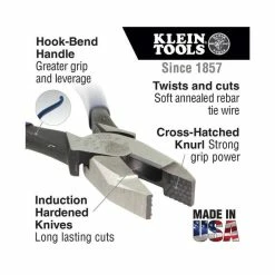 Klein Tools Klein 9" Heavy-Duty Cutting Ironworker's Pliers D2000-7CST -Freud Diablo Blades Shop kln d2000 7cst 3