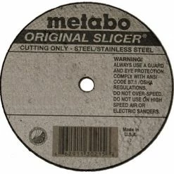 Metabo Tools Metabo Type 1 Original Slicer A60TZ 4" X .040" X 3/8" Cutting Wheel 655323000