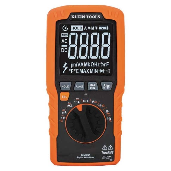 Klein Tools Klein Slim Digital Multimeter, TRMS Auto-Ranging, 600V, Temp MM450 4 Klein Tools Klein Slim Digital Multimeter, TRMS Auto-Ranging, 600V, Temp MM450 - Image 2